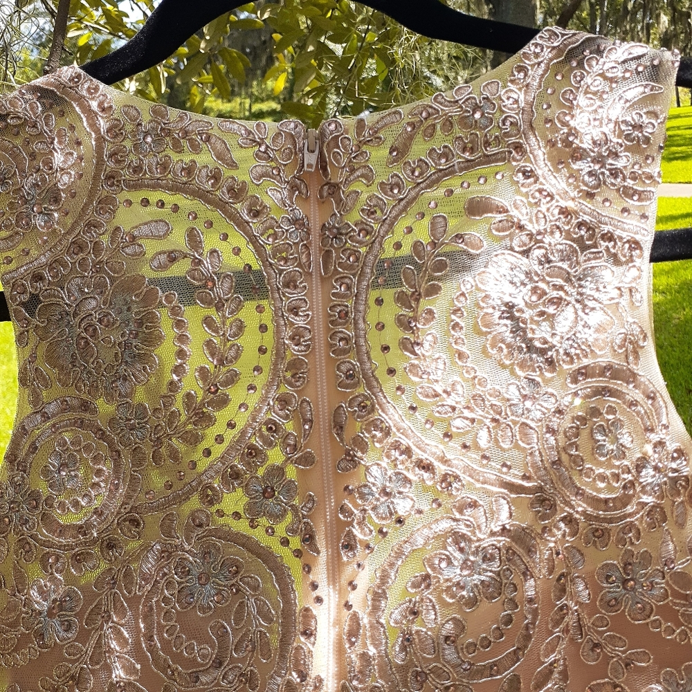 Camille la vie green backless formal prom dress - Picture 13 of 16